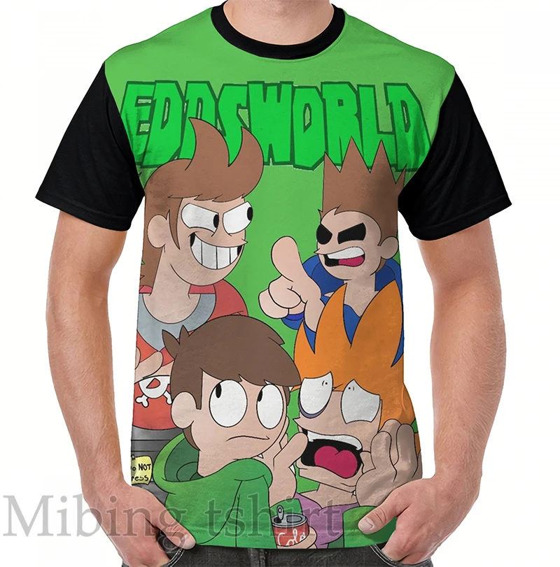 Футболка с забавным принтом для мужчин и женщин топы Eddsworld графическая футболка