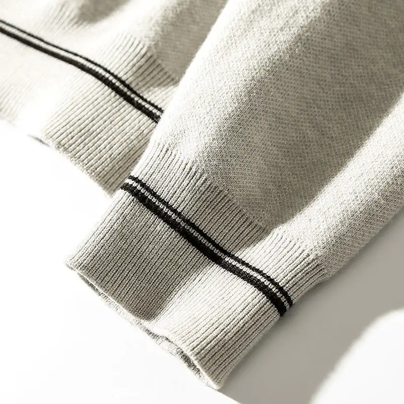 

Sweater Men's Winter Thickened Korean Trend Loose Crewneck Men's Sweater Knitted Shirt Backing Shirt Men