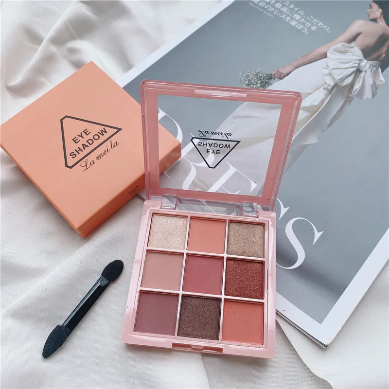 9 цветов s нюдовые тени для век Пудра Макияж Палитра матовые мерцающие