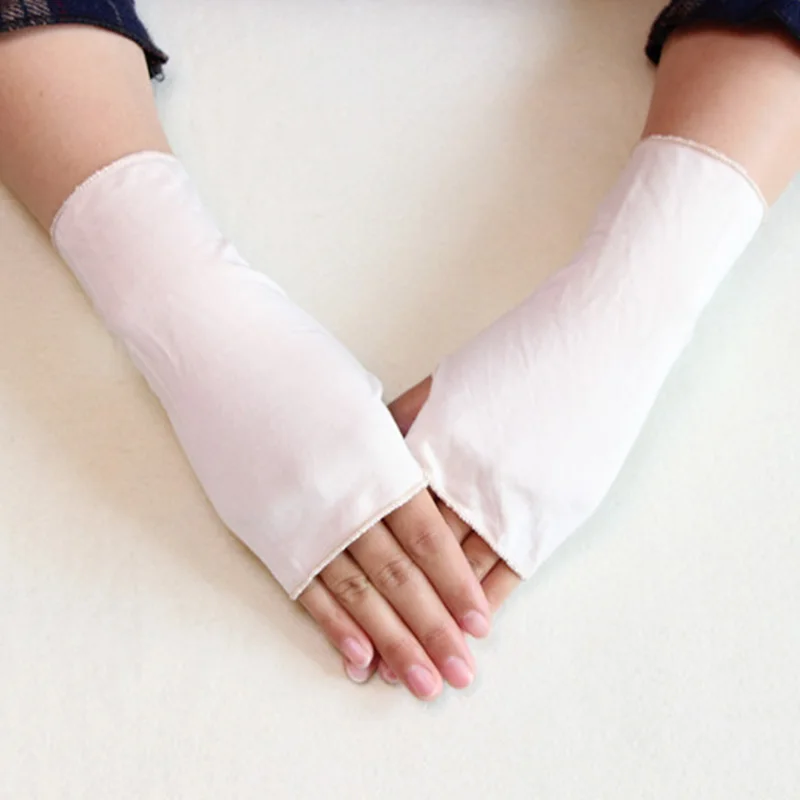 Fashion Women Hand Gloves Warmer Winter Stretch Fingerless Glove Female Sunscreen Half Finger Short Solid Color Mittens |