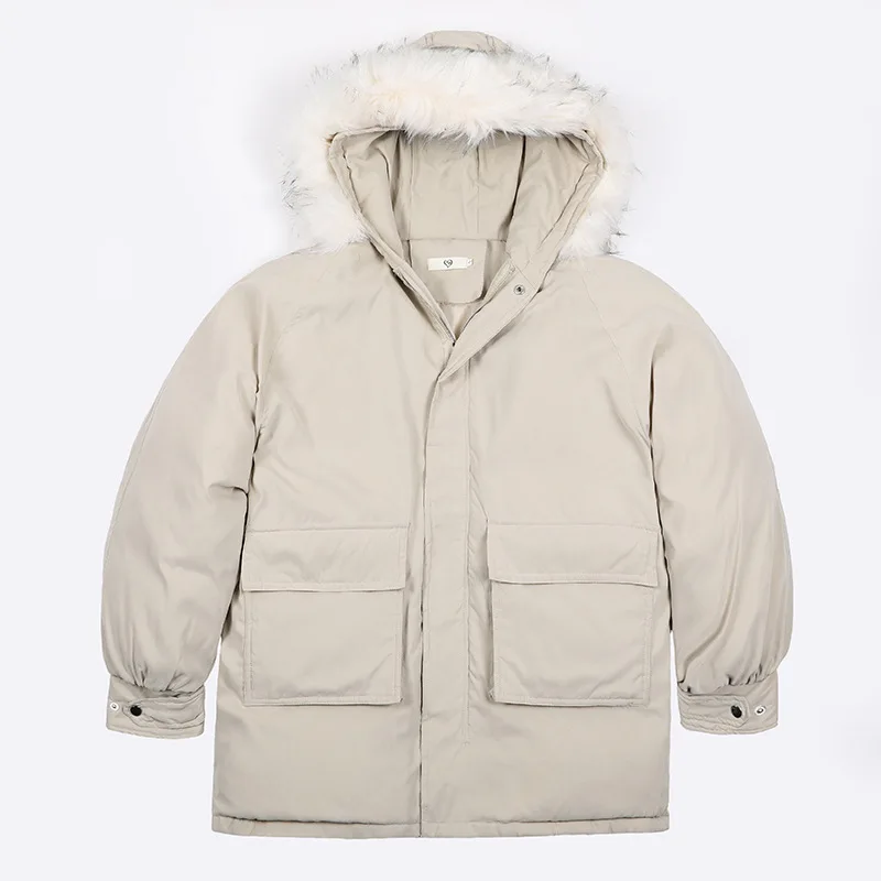 

2020 Autumn & Winter New Arrival Men's Hooded Collar Jacket Long Hooded Cotton Coat Loose Plus Size Cotton Jacket Free Shipping