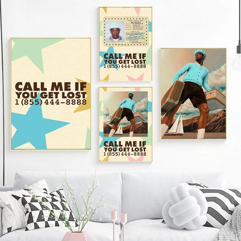 

New Tyler The Creator Hip Hop Rapper Star Retro Posters And Prints Music Singer Wall Art Canvas Painting Home Room Bar Decor