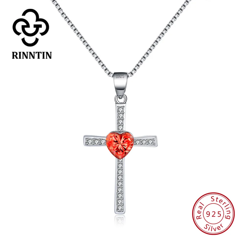 Rinntin женская подвеска из стерлингового серебра 925 пробы 6 цветов с цирконием и