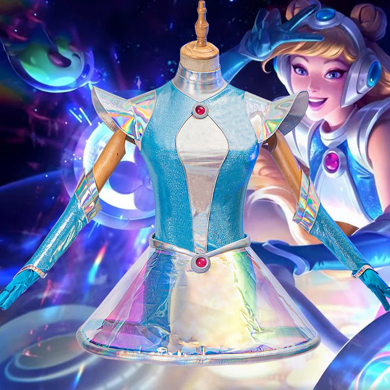 

Hot Game LOL Luxanna Crownguard Space rhythm cosplay costume for Halloween Carnival Party Events Anime Adult COS Christmas Gift