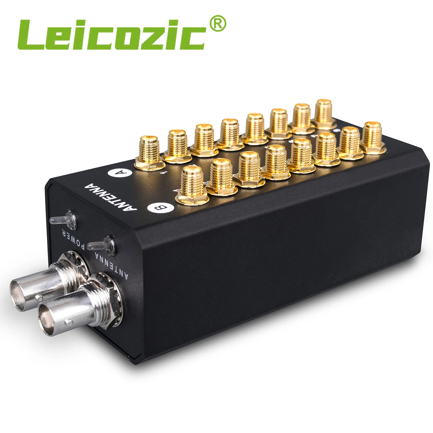 

Leicozic 8 Channels Signal Amplifier Antenna Distribution System Audio RF Distributor For Recording Interview Wireless Microfone