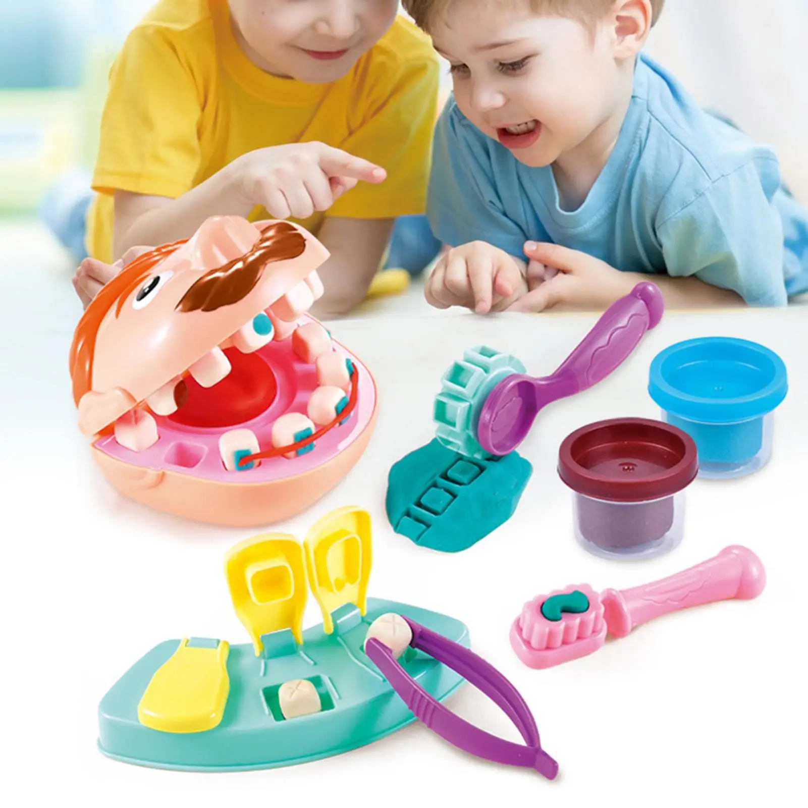 

13Pcs Simulation Dentist Kit Tooth Extraction Clay Model Toys Dental Tool Set Children Toys Birthday Christmas New Year Gift