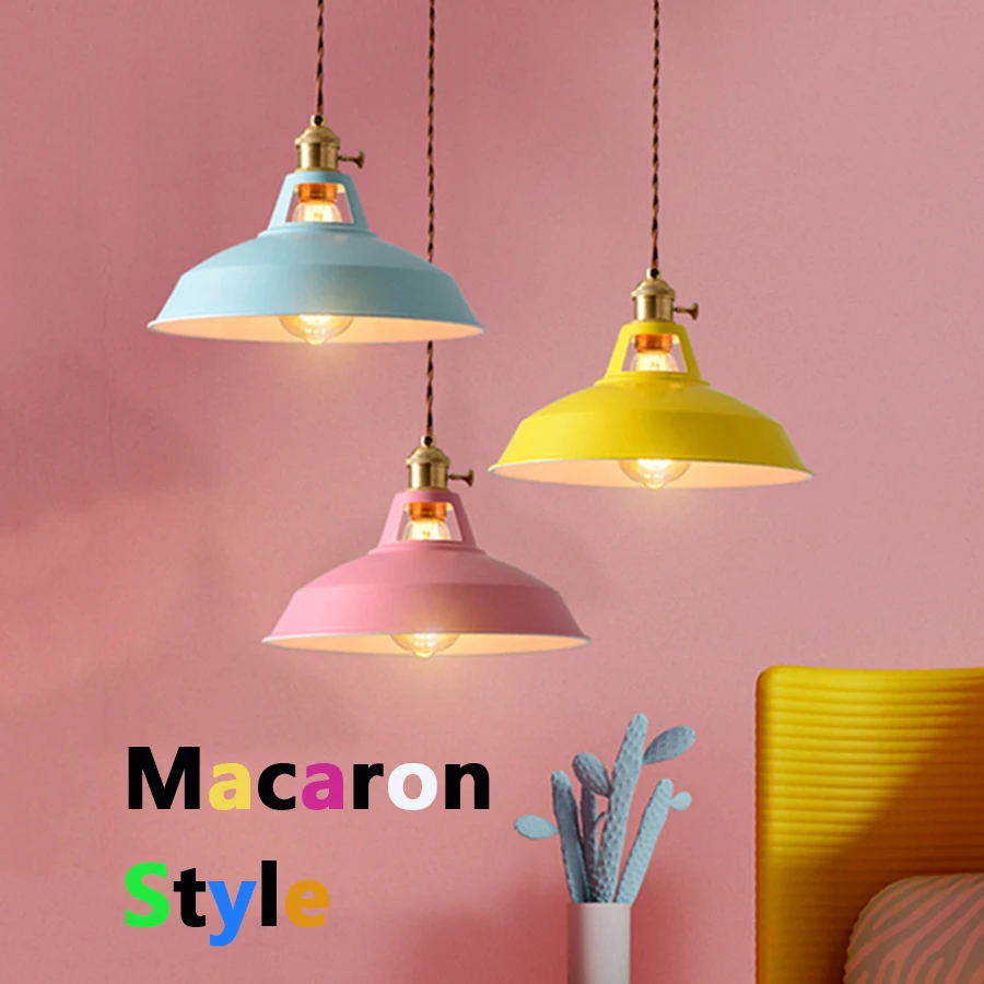 

Nordic Simple Wrought Iron LED Chandelier Macaron home decor luminaria indoor bedroom livingroom pendant light colorful lustre