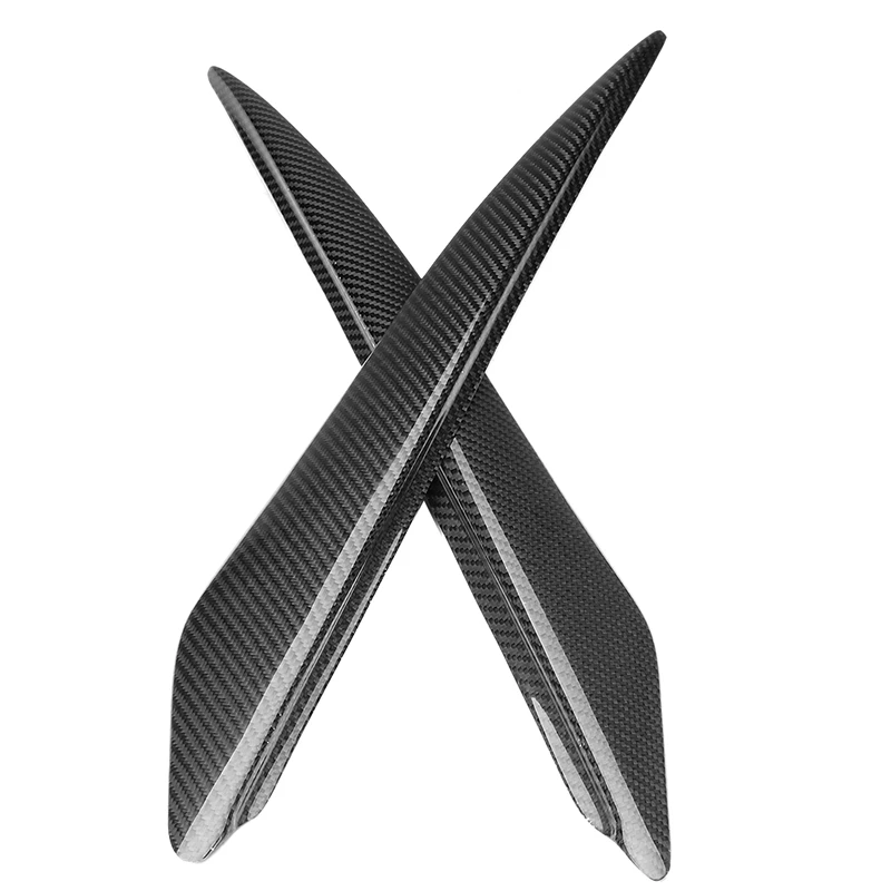 1 пара углеродного волокна головной светильник брови крышка лампа веки отделка