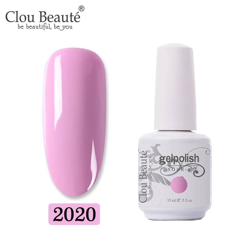 2020 Clou Beaute 15 мл цветной гель-краска УФ-гель для ногтей замачиваемый светодиодный лак для ногтей Гель-лак для ногтей Полупостоянный лак для ногтей - Цвет: 2020