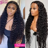 30 inch Water Wave Lace Front Wig 13x4 Waterwave Wig Brazillian HD Wet And Wavy Wigs For Black Women Human Hair Soul Lady Wigs