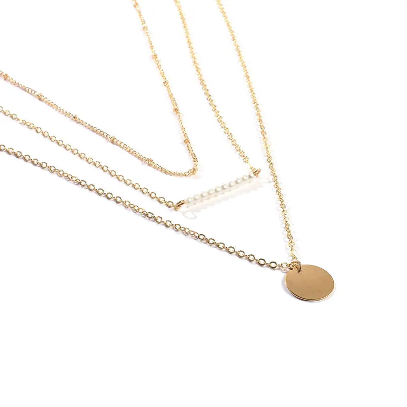 Цепочка Женская многослойная с подвеской модное ожерелье цепочкой кисточками и