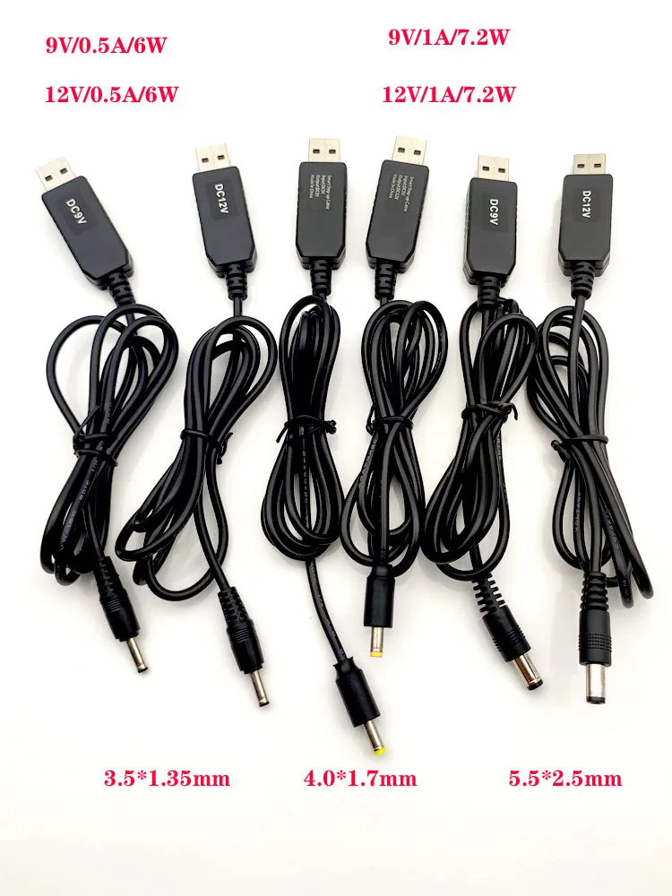 

USB Booster Line 5V to 9V 12V Router Power Conversion Line Mobile Power Supply USB Connection Booster DC Circular Hole