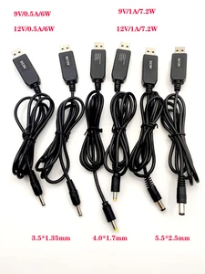 USB Booster Line 5V to 9V 12V Router Power Conversion Line Mobile Power Supply USB Connection Booster DC Circular Hole