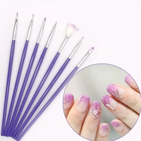 7pcsset manicure nail brush nail art diy painting dotting drawing brush pen polish brush nail art decoration tools for women