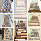 Наклейки для лестницы из белого дерева, водостойкие, с рисунком
