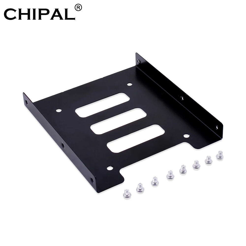 CHIPAL 2.5" skids For SSD to 3.5" Bay caddy tray Hard Drive HDD Metal Mounting Dock Tray Bracket Adapter converter Enclosure |