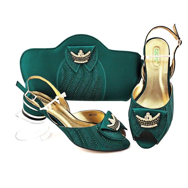 

Doershow Italian Shoe and Bag Set New Women Shoes and Bag Set In Italy AVOCADO Color Italian Shoes with Matching Bags!HFG1-15