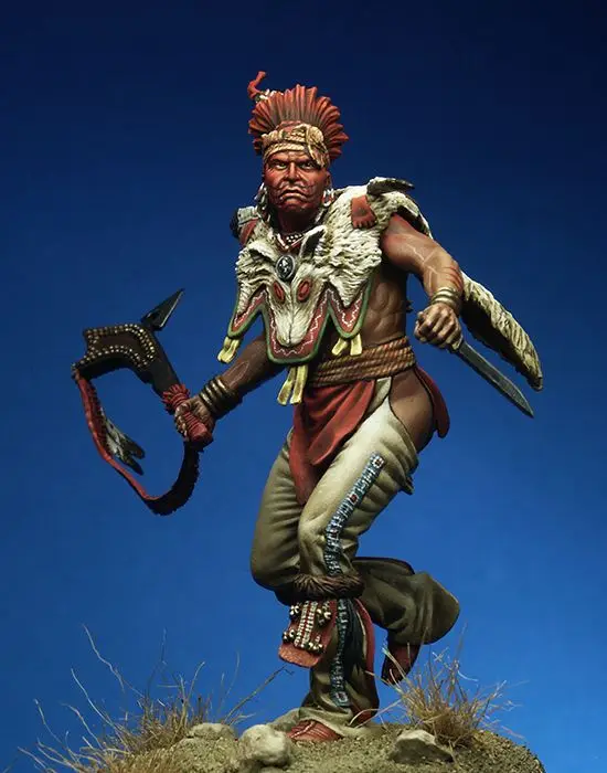 Новый несобранный 1/24 75 мм старый воин с базовой полимерной фигуркой Неокрашенная