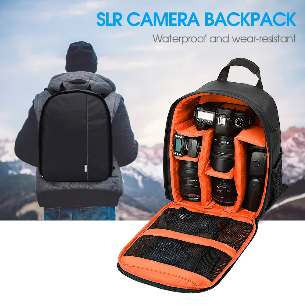 travor photography bag small camera bag leisure waterproof wear resistant slr camera backpack nylon for nikon outdoor men women free global shipping