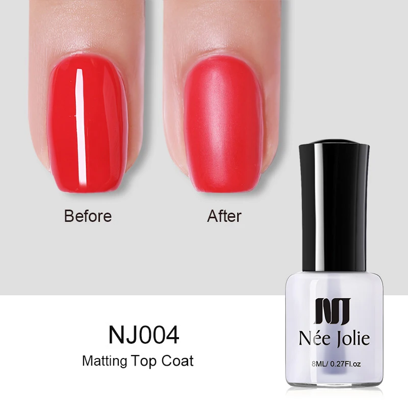 8ml Matte top coat Ни Джоли 8 мл/7,5 мл ногтей протектор масляный бак 3,5 мл Базовое покрытие лаки для ногтей 2-в-1 матовый эффект для ногтей лак Лаки, быстро сохнут - Цвет: 8ml Matte top coat