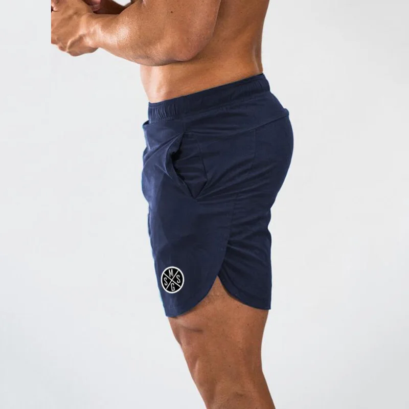 

Muscleguys Men's Slim Fit Joggers Short Trousers Bodybuilding Fitness Mens Shorts Workout Sweatpants Quick Dry Gyms Shorts