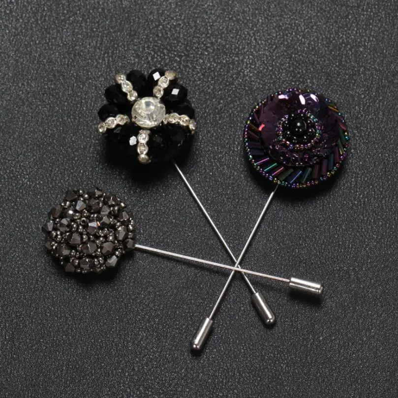 Модная Маргаритка цветок на лацкан с бусинами Цветочный для мужчин и женщин