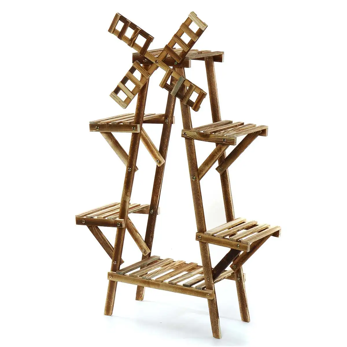 

Solid Multi Wooden Plant Stand Flower Rack Bonsai Display Shelf Holder Garden Balcony Patio Flower Stands Home Storage Shelves
