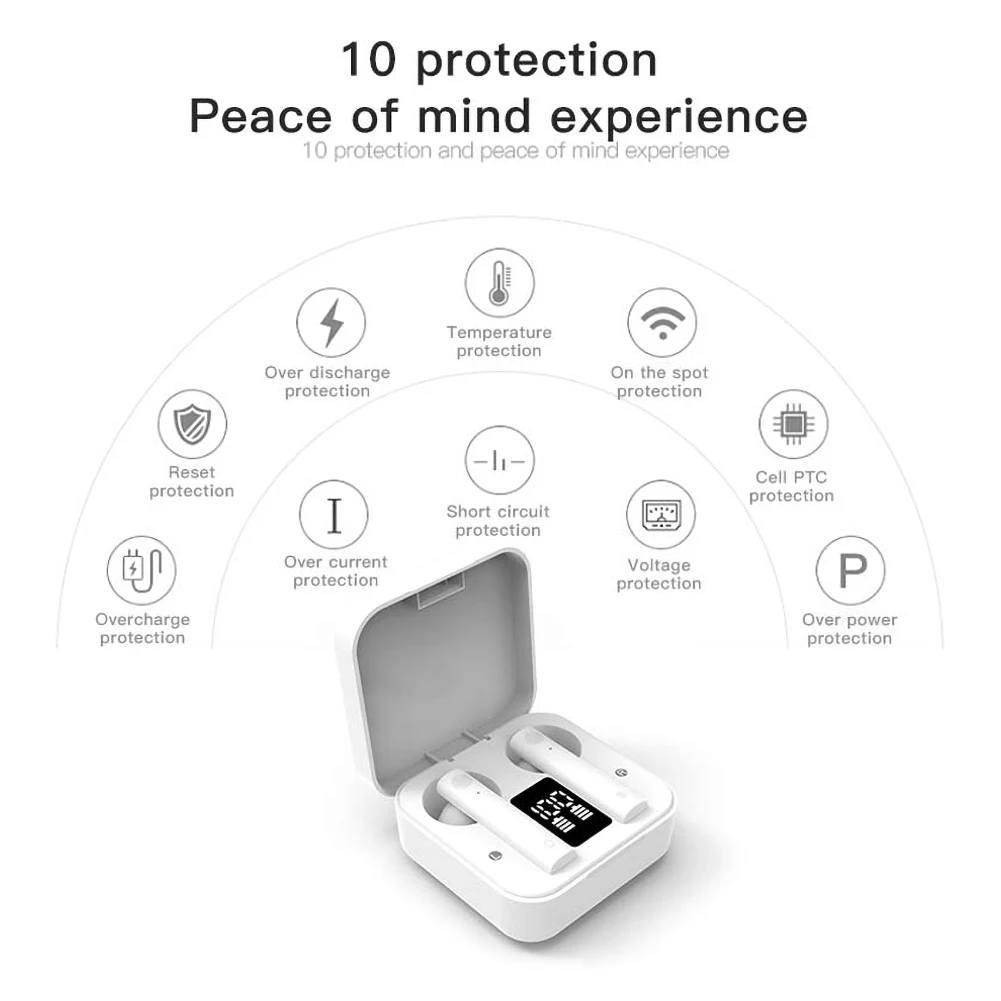 Беспроводные спортивные наушники вкладыши Air2S TWS Bluetooth 5 0 с цифровым