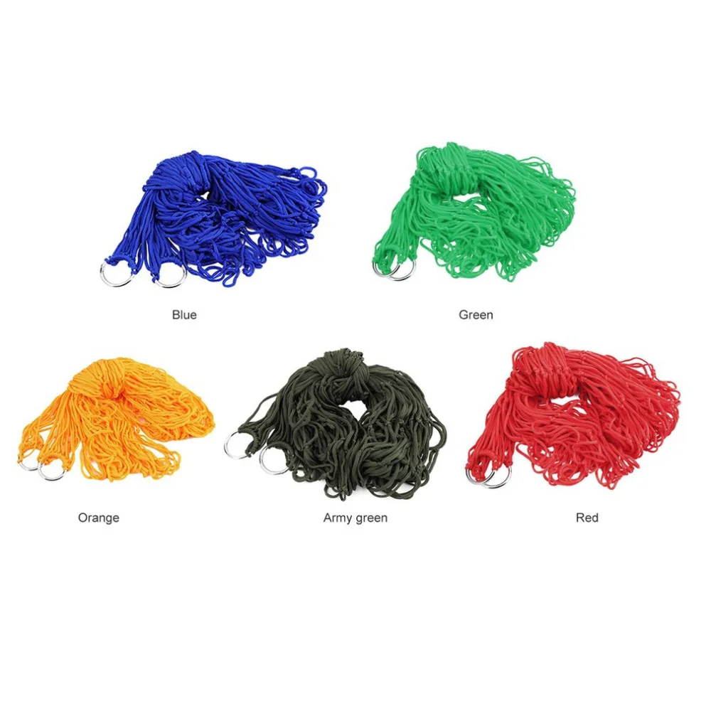 

Parachute Nylon Fabric Mesh Rope Portable Indoor Outdoor Swing Hammock Travel Sleeping Bed Travel Camping Beach