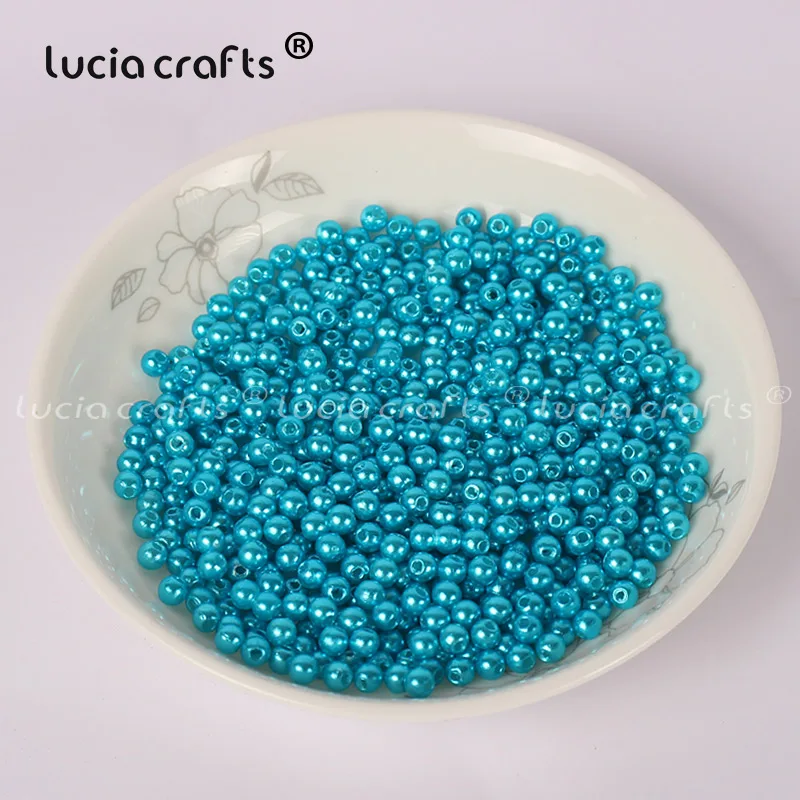 Color 10 Lucia crafts, 4 мм, 500 шт./лот, разноцветные Круглые бусины с имитацией жемчуга, аксессуары для изготовления своими руками, E0813 - Цвет: Color 10