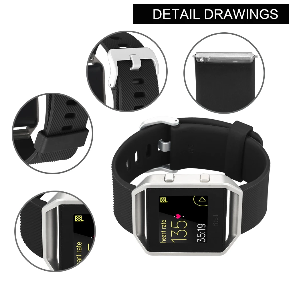 Классический мягкий силиконовый регулируемый сменный спортивный ремешок для