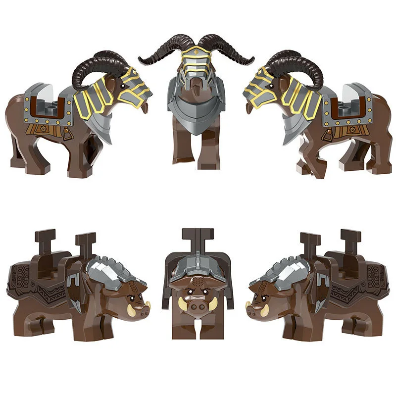 6 шт. животные серия милитари средневековая коза кабан крепление три царства