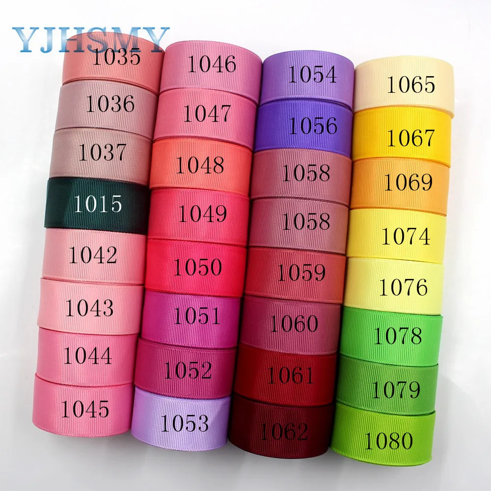 Твердые Цвет печатных Grosgrain ленты J-181014-3 с фокусным расстоянием 25 мм 5 метров DIY