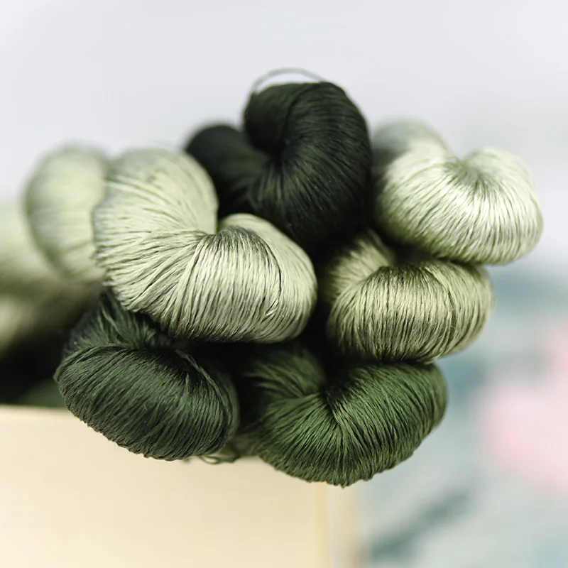 Шелковая нить для вышивания 400 м 1 шт. 100% шелк ручная вышивка крестиком сухая