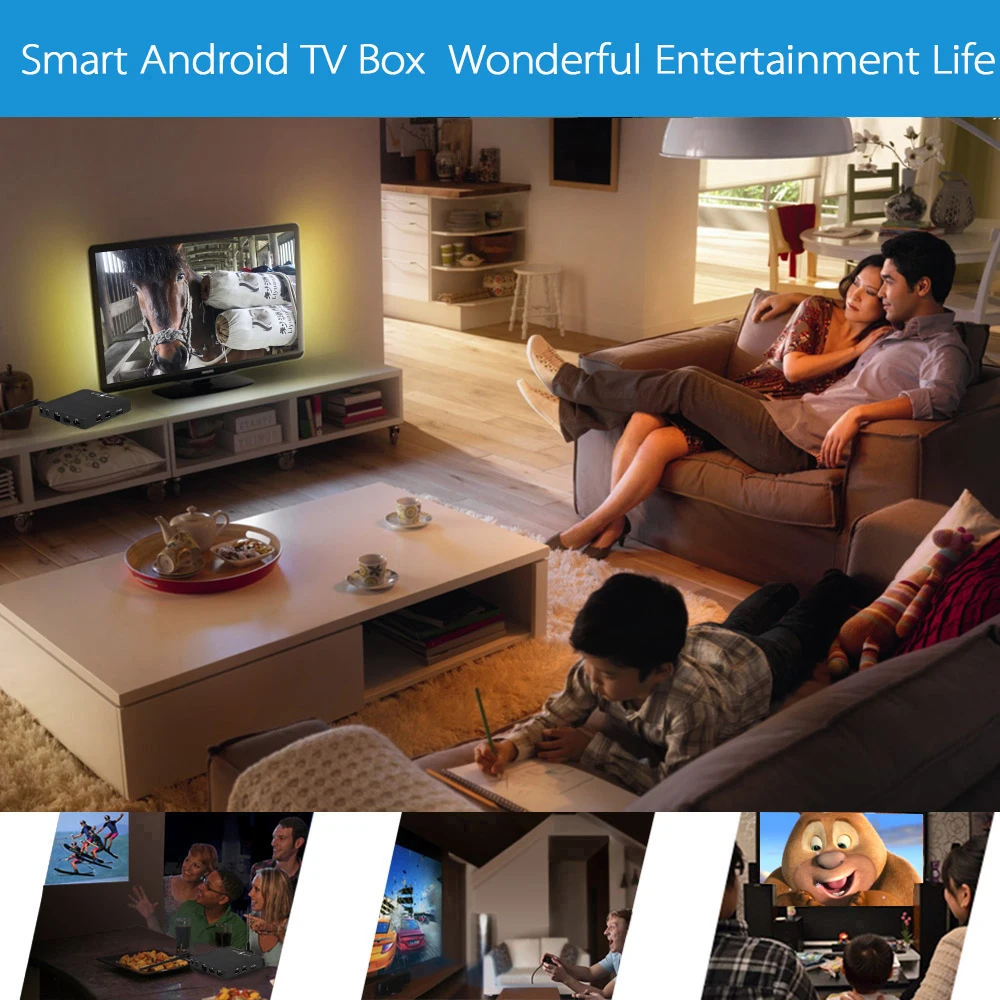 UGOOS AM3 Смарт Android 7,1 ТВ Box Amlogic S912 VP9 H.265 UHD 4K 2 ГБ/16 ГБ мини ПК, Wi-Fi и LAN DLNA Miracast HD Media Player