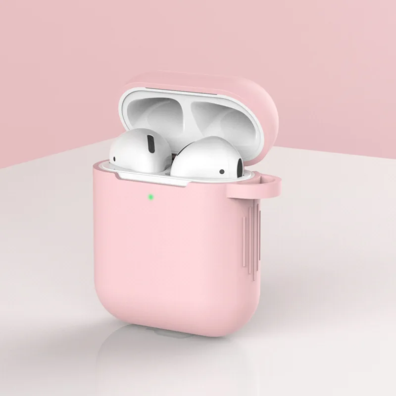 Силиконовый беспроводной чехол для наушников с Bluetooth AirPods 2 защитный аксессуары