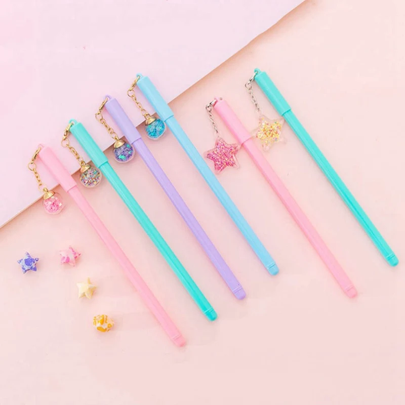 Ручки для письма с розовыми звездами милые Канцтовары школы подарок девушек