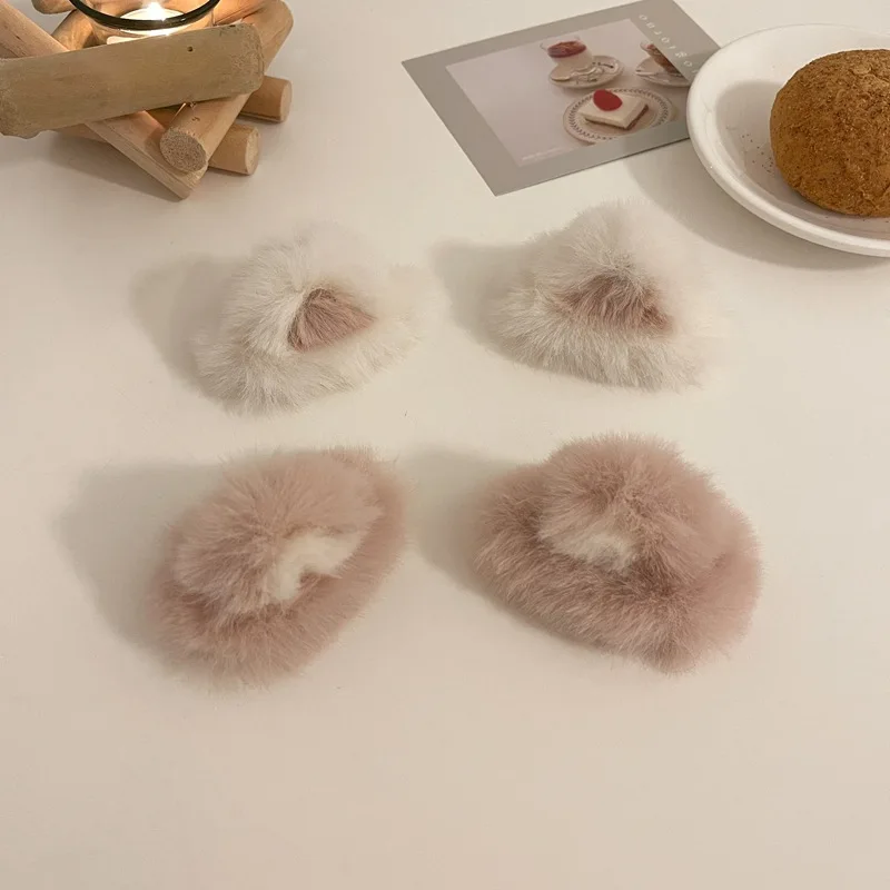 

Plush Cat Ears Solid Color Hairpin Ladies Lolita Sweet Fluffy Ears Cosplay Hair Accessories Party Pure Clothing Accessories