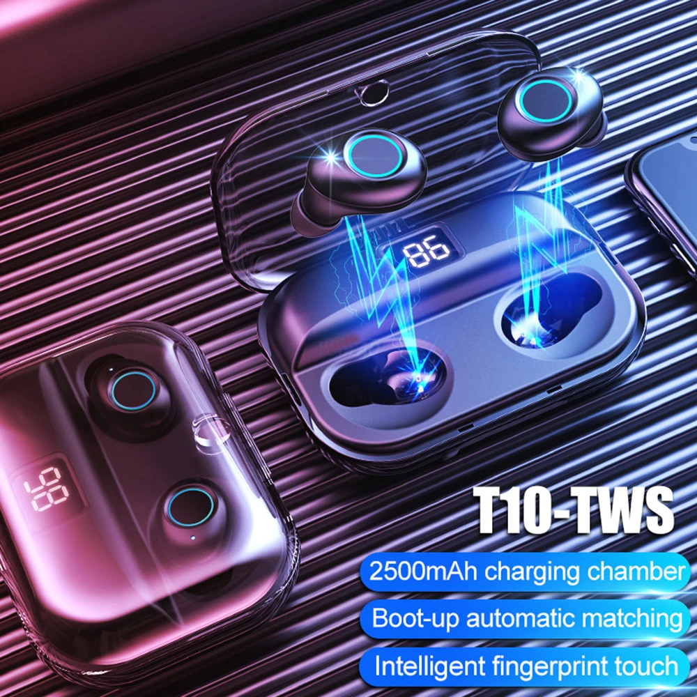 TWS Bluetooth V5.0 наушники TWS беспроводные 8D стерео наушники спортивные наушники 2500 мАч power Bank гарнитура для xiami iPhone samsung