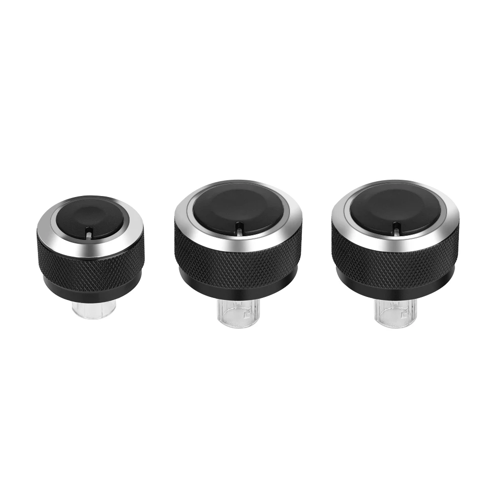 

3pcs Aluminum Car Air-Condition Control Panel Switch Knob for GOLF 5 MK5 2005-2009