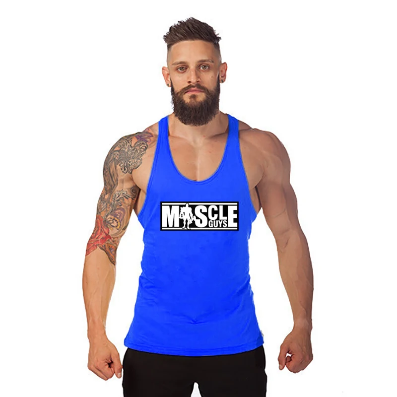

New Tank Tops Men Gyms Brand Vest Singlets Cotton Fashion Muscle Undershirt Clothing Bodybuilding Fitness Sleeveless Shirt