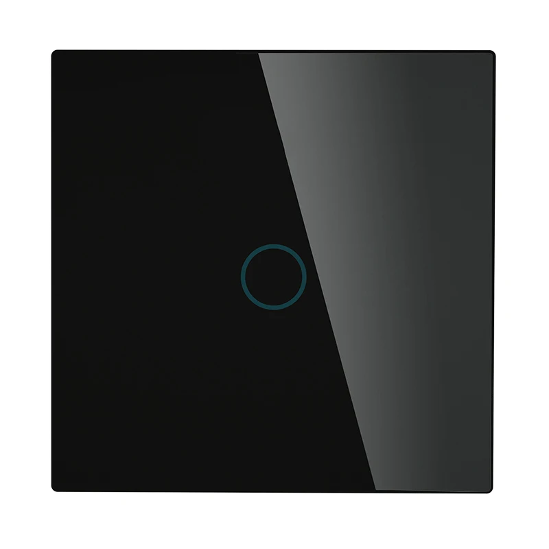 Black 1 Gang Умный Wifi сенсорный светильник, не требуется нейтральный провод, туя RF433 пульт дистанционного управления умным домом, работает с Alexa Google Home EU - Комплект: Black 1 Gang