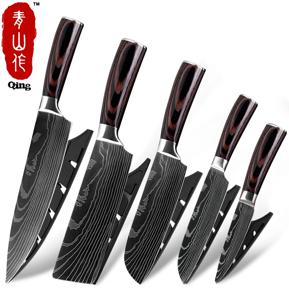 Нож шеф повара 7CR17 из высокоуглеродистой нержавеющей стали японская серия