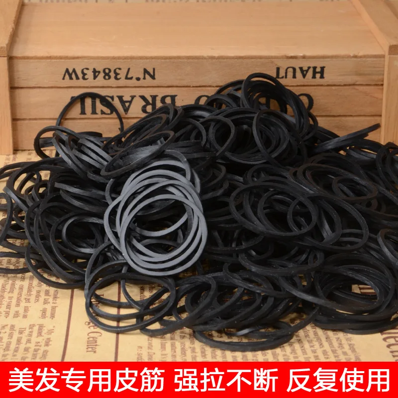 Бренд 100 шт/партия резиновый ремешок для волос черное резиновое кольцо