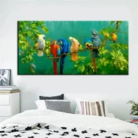 modern colorful parrot print canvas painting animal posters and prints wall art print hd canvas living room home decoration