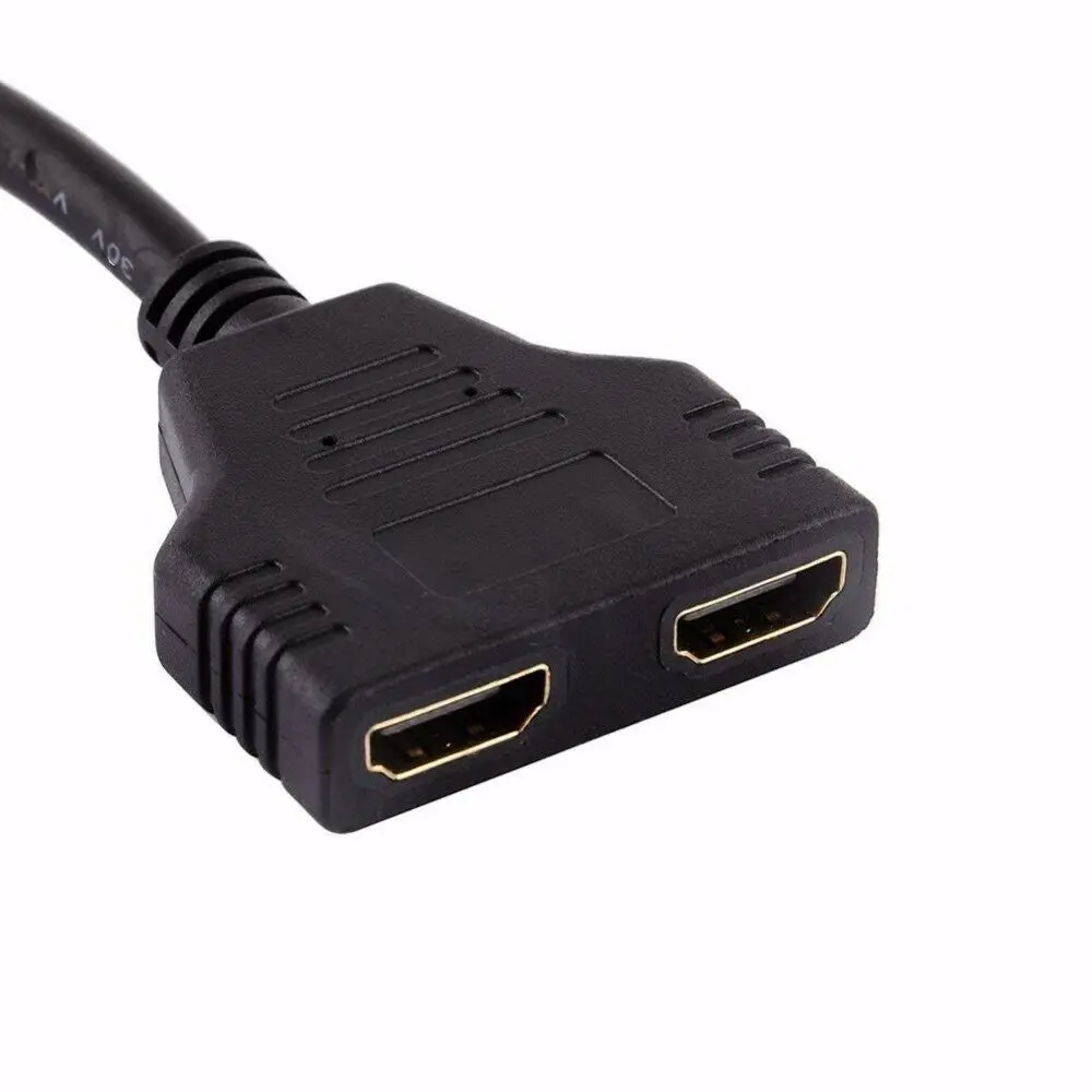 HDMI 1x2 1080P HDMI к HDMI 1 мужчина к 2 женщина 1 в 2 разветвитель кабель адаптер конвертер для проектора HD tv