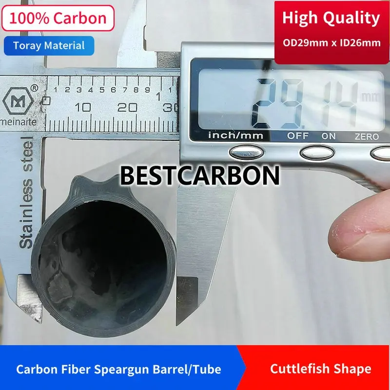 Высококачественная трубка из углеродного волокна 3K в форме морской слепки 29 мм x