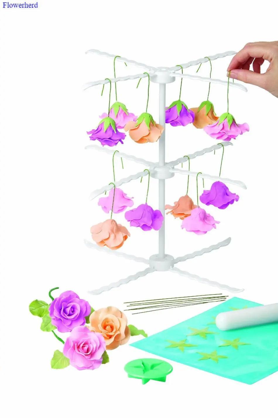 Новый торт инструмент для украшения выпечки 2 Слои Fondant (сахарная) сахар цветок