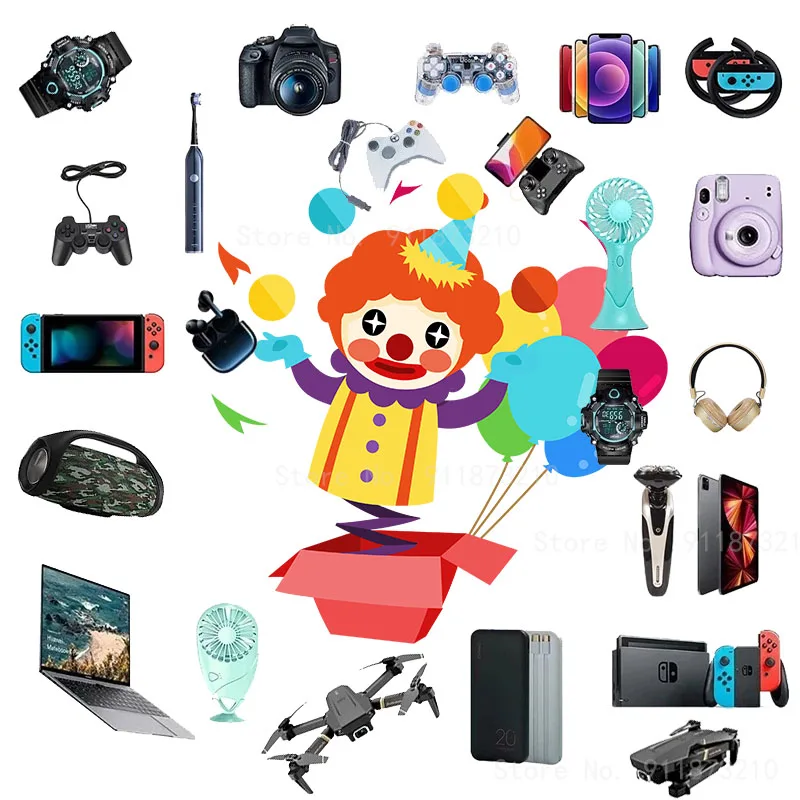 

Самая популярная коробка Lucky Mystery 100%, сюрприз, высококачественный подарок, электронные геймпады, цифровые камеры, новинка, подарок на Рождес...