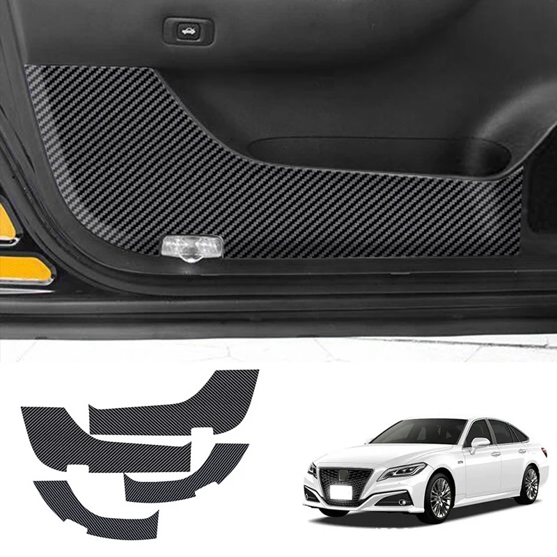 

4Pcs Car Door Anti-Kick Mat Anti-Scratch Door Mat Car Door Anti-Kick Protective Cover for Toyota Corwn 2015-2021